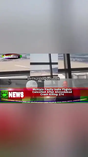 'Video thumbnail for Multiple Faulty India Flights Cancelled After Ahmedabad Crash Killing 274 '