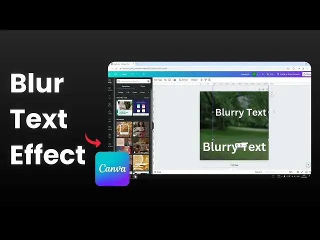 'Video thumbnail for How to Blur Text in Canva'