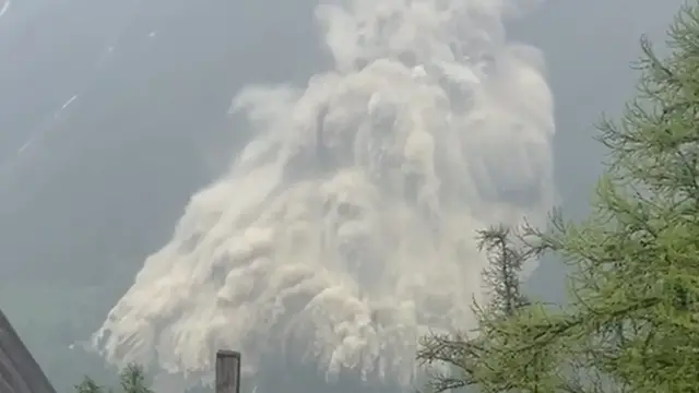 'Video thumbnail for Swiss village flattened after glacier collapse triggers deadly rockslide'