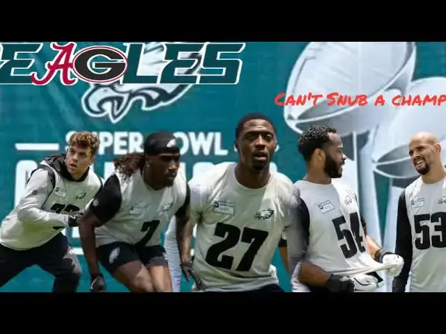 'Video thumbnail for lord brunson: eagles offseason! aj brown's rockstar status, nakobe dean's rehab, and linebacker competition'