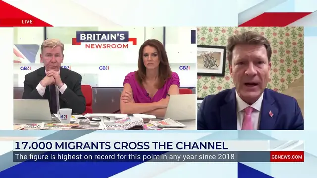 'Video thumbnail for Richard Tice warns of migrant masses the size of 'Wembley Stadium' entering the UK by next year'