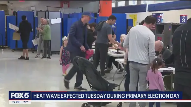 'Video thumbnail for Early voting underway despite high temperatures; Mamdani bomb threats raise concerns'