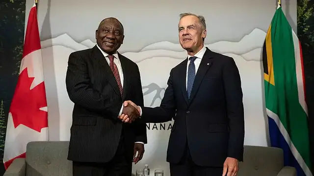 'Video thumbnail for Cyril Ramaphosa arrives in Canada for G7 summit'