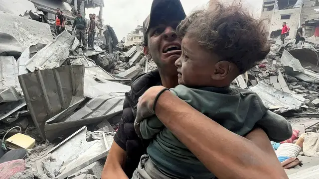 'Video thumbnail for Israel bombs Shujayea homes: Children among the dead and injured in Gaza city'