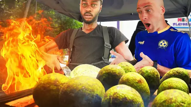 'Video thumbnail for EXOTIC Stuffed BAJAN BREADFRUIT! Roasting BREADFRUIT in BARBADOS!'