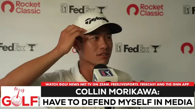 'Video thumbnail for Collin Morikawa: I have to defend myself in the media'