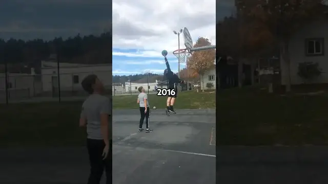 'Video thumbnail for (358) dunk evolution: incredible basketball jump progress!'