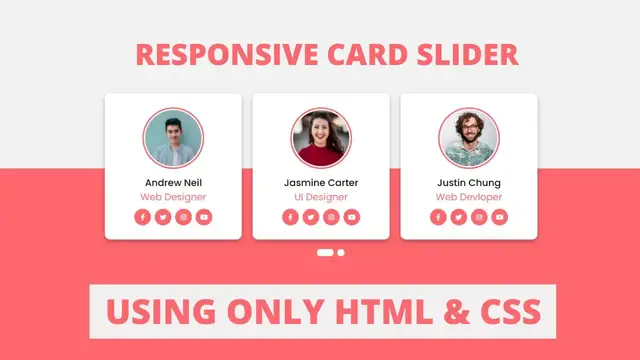'Video thumbnail for How to Create Responsive Card Slider in only HTML & CSS'