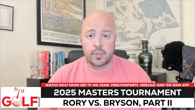 'Video thumbnail for 2025 Masters: Rory McIlroy vs. Bryson DeChambeau for the green jacket'