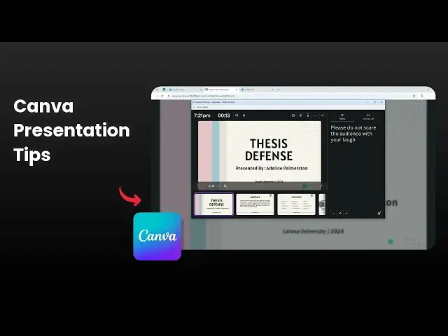 'Video thumbnail for How to Present Canva Presentation with Notes'