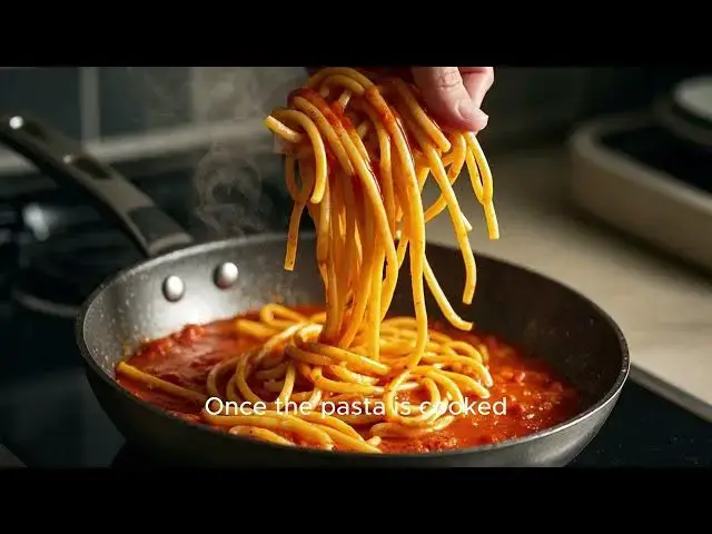 'Video thumbnail for Sticky Honey Garlic Sausage Pasta Skillet – One-Pan Wonder'