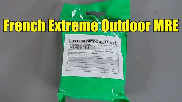 'Video thumbnail for Tasting 2023 Military Extreme Outdoor 24hr French Food Ration #T2 MRE Meal Ready to Eat'