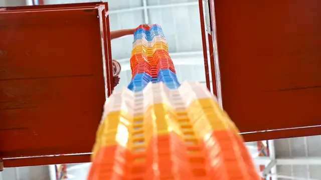 'Video thumbnail for YouTuber builds tallest domino tower inside historic Washington D.C. building'