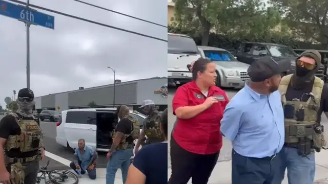'Video thumbnail for Community members confront immigration raids in ‘Mexican Beverly Hills’'
