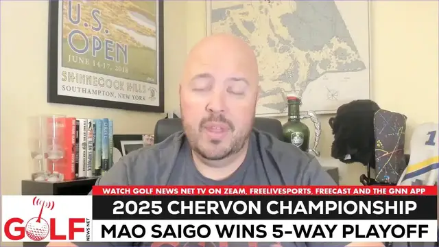 'Video thumbnail for Mao Saigo wins The Chevron Championship in 5-way playoff'