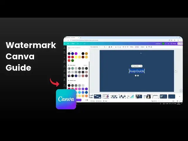 'Video thumbnail for How To Apply Watermark In Canva'