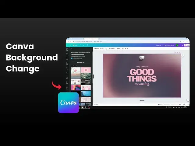 'Video thumbnail for How To Change Background Color In Canva'