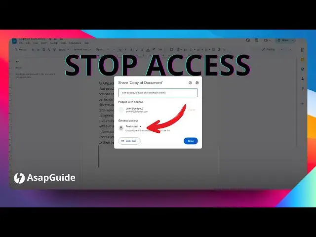 'Video thumbnail for How to Stop Sharing a Google Docs File'