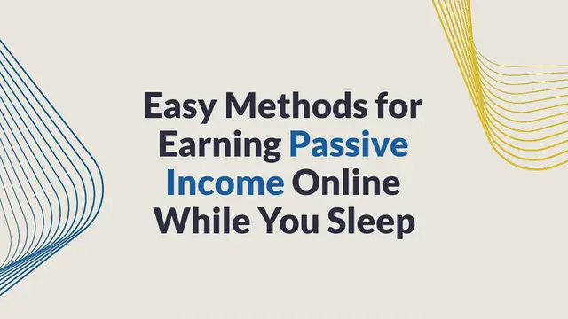 'Video thumbnail for 11 Easy Methods for Earning Passive Income Online While You Sleep'