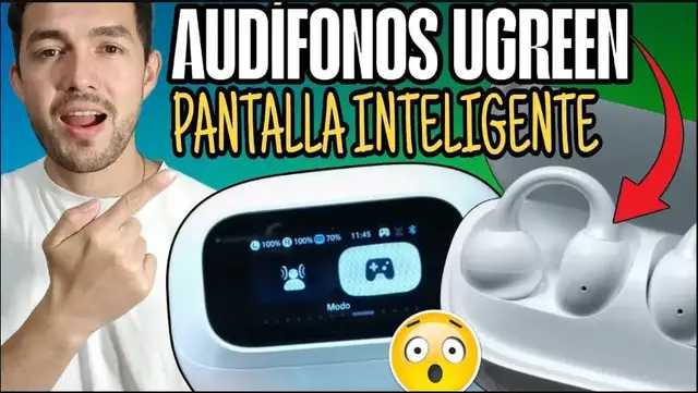 'Video thumbnail for UGREEN ClipBuds Magic – Audífonos con pantalla táctil y funciones inteligentes que sorprenden'