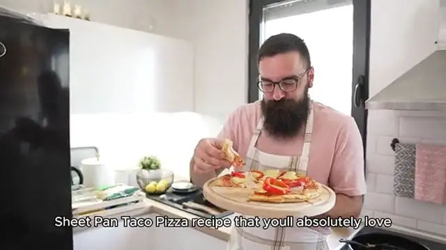 'Video thumbnail for Sheet Pan Taco Pizza recipe'