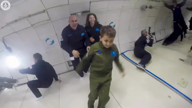 'Video thumbnail for Youngest Person Flying in Zero Gravity'