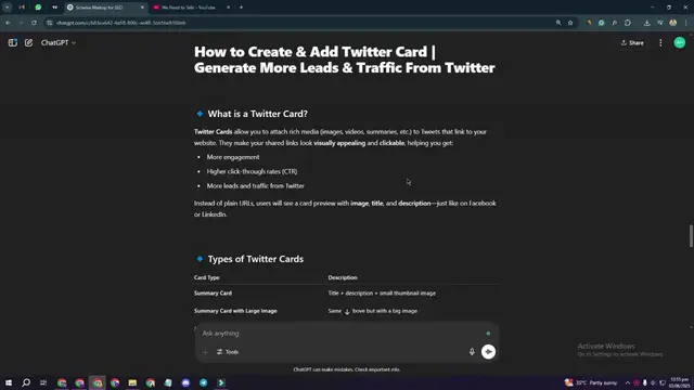 'Video thumbnail for How to Create and Add Twitter Card'