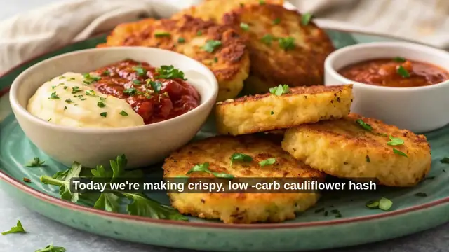 'Video thumbnail for Cauliflower Hash Browns | Low-Carb Crispy Breakfast Delight!'