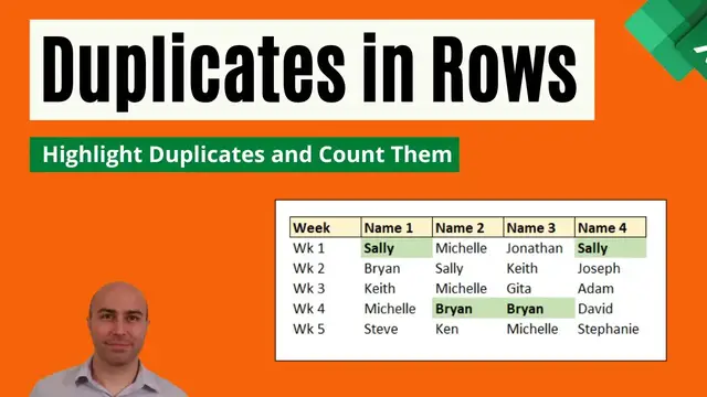 'Video thumbnail for Highlight and Count Duplicates in Row - Excel Tutorial'