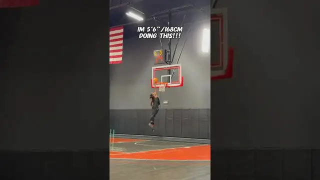 'Video thumbnail for (355) vertical dunk fail! 5'6 dunk attempt gone wrong'