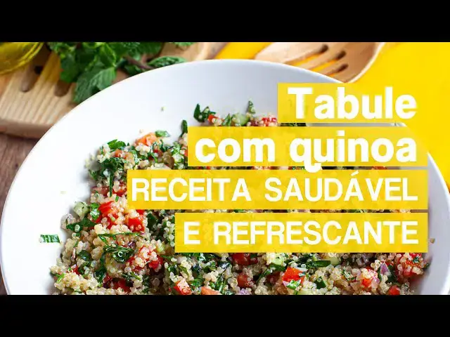 'Video thumbnail for Salada saudável para você testar - O MELHOR Tabule de quinoa!'