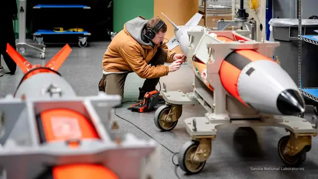'Video thumbnail for America’s newest nuclear bomb built seven months early'