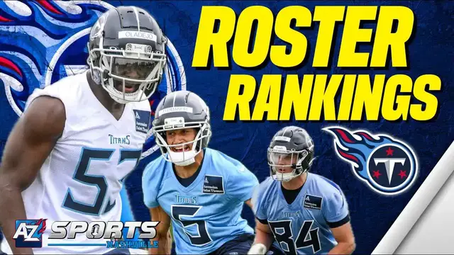 'Video thumbnail for a to z sports nashville: tennessee titans 2025 depth chart: ranking players, roster battles & breakdown'
