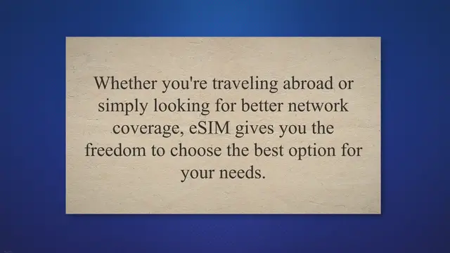 'Video thumbnail for Unleashing the Future: How eSIM Unlocks Boundless Opportunities and Why You Need It Now!'