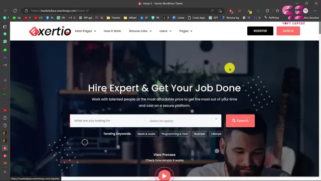 'Video thumbnail for Make a Freelance Marketplace Website using Exertio WordPress Theme'