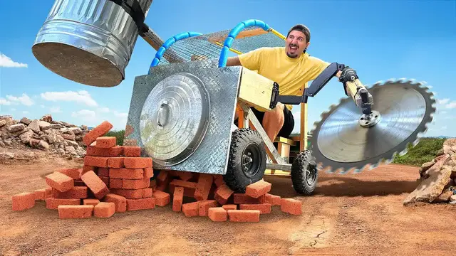 'Video thumbnail for jake carlini: building a battlebot: diy trash can to mini tank!'