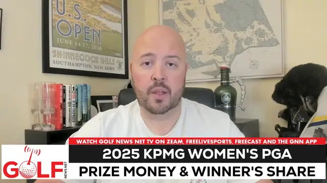 'Video thumbnail for 2025 KPMG Women's PGA purse: A huge check for the LPGA major winner'