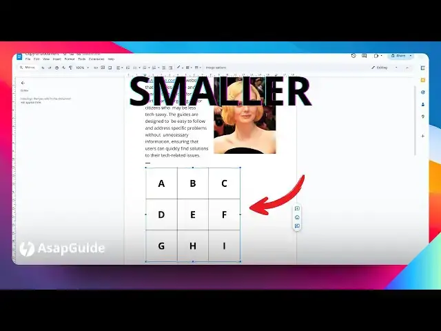 'Video thumbnail for How to Resize Table in Google Docs'