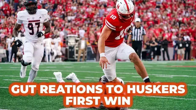 'Video thumbnail for Gut reactions to Nebraska football win over Northern Illinois'