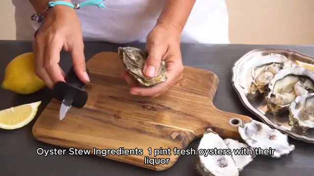 'Video thumbnail for Oyster stew recipe'