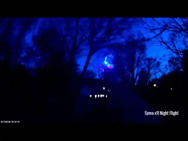 'Video thumbnail for Syma x11 Night Flight With Mobius Lens C'