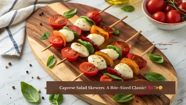 'Video thumbnail for Fresh & Easy Caprese Salad Skewers'