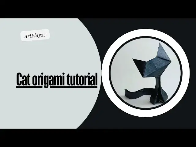 'Video thumbnail for Cat origami tutorial, so cute #diy'