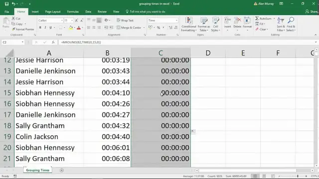 'Video thumbnail for Round Time to the Nearest 15 Minutes in Excel - MROUND Formula'