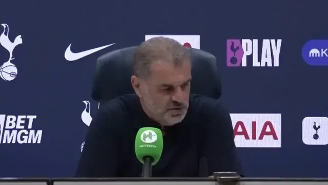 'Video thumbnail for 'We'd run out of legs' - Postecoglou on Spurs' 4-1 loss to Brighton'