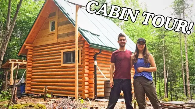 'Video thumbnail for Off-Grid Living: Building a Log Cabin & Rain Barrel System'