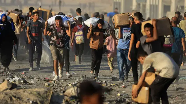 'Video thumbnail for Israeli forces shoot dozens as Gaza aid site killings multiply'
