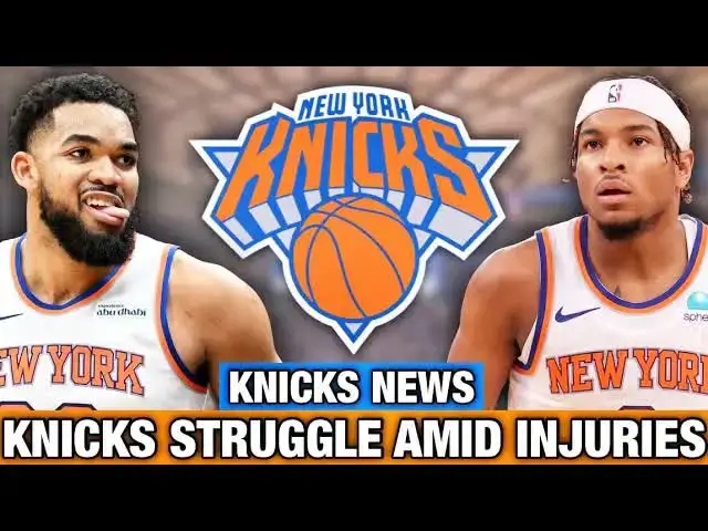 'Video thumbnail for Knicks’ Injuries & Losing Streak: KAT, McBride Updates + Raptors Preview | NY Knicks News'