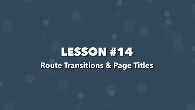 'Video thumbnail for Weather App Build (Vue 3 & Tailwind) #14 - Route Transitions'