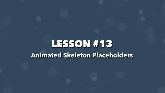 'Video thumbnail for Weather App Build (Vue 3 & Tailwind) #13 - Animated Skeleton Placeholders'